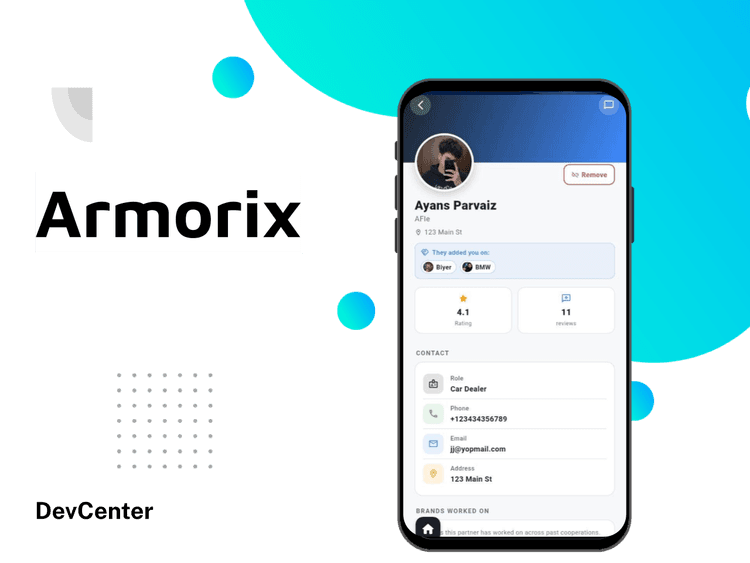 Armorix, Automotive NFC Platform screen fragment