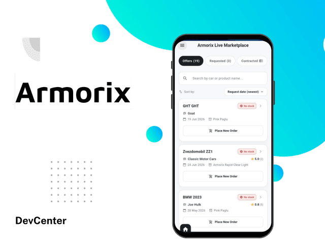 Armorix, Automotive NFC Platform screen fragment
