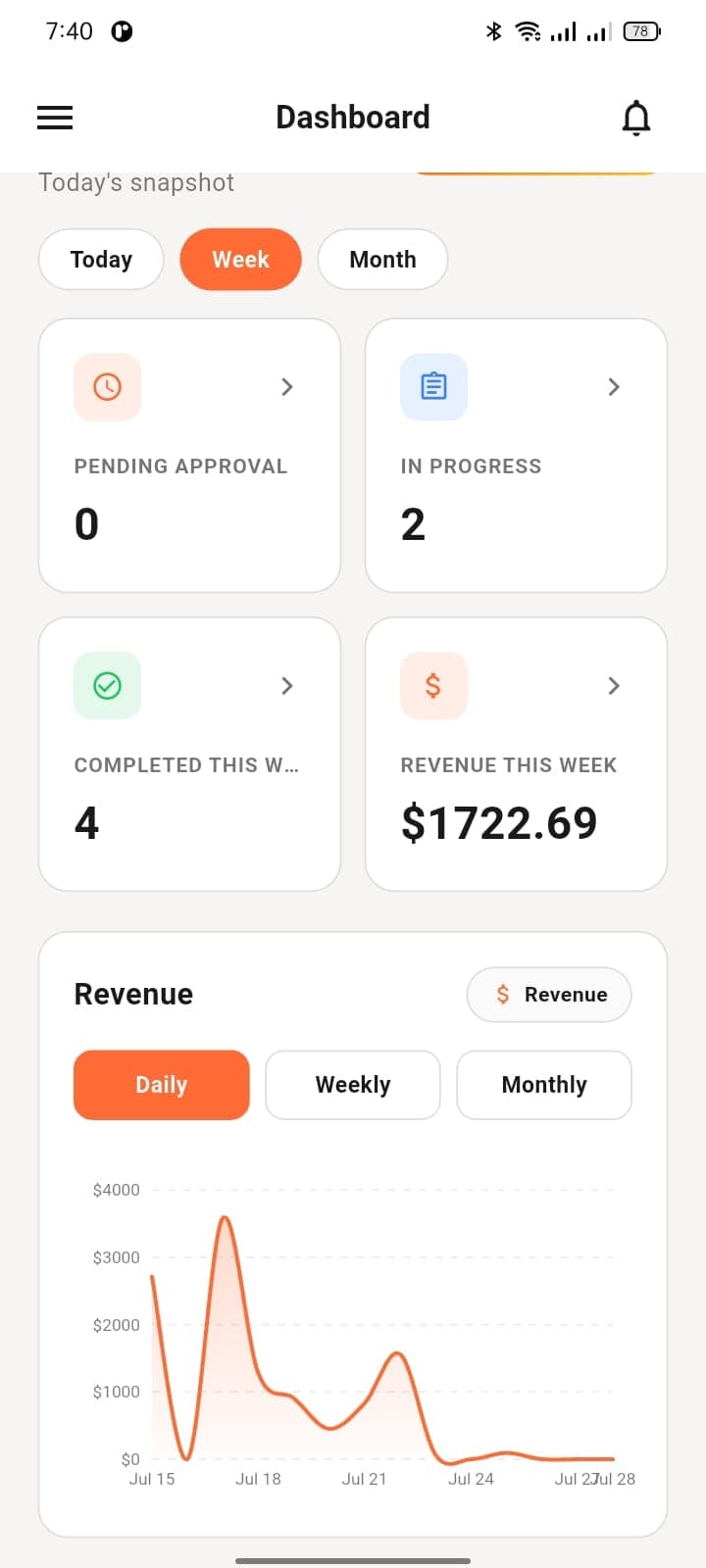 DineSwift, Multi-Tenant Restaurant Platform app screen